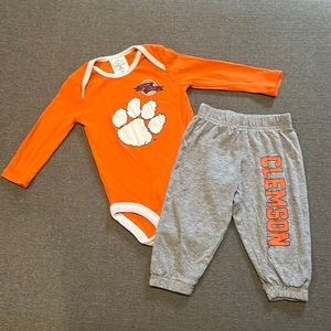 6-9 months 2 piece Clemson Tigers set